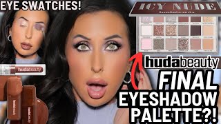 Huda Beauty Icy Nude Eyeshadow Palette, Blush, Gloss HOT NEW RELEASE ALERT! Eye Swatches Comparisons