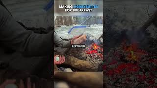 Solo Camping Making Honeybutter Breakfast #shorts #viral