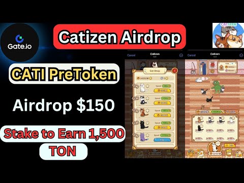 Catizen Biggest Update 🚨 | Catizen Airdrop | Catizen Airdrop Listing date | Gate.io Staking| Gate.io