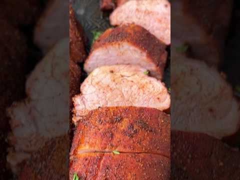 Smoked Pork Tenderloin Recipe. No marinating needed! #recipe #smokedpork #porktenderloin