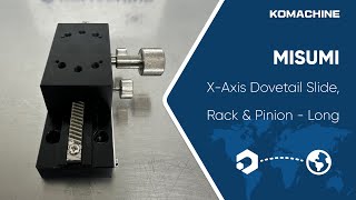 MISUMI / X-Axis Dovetail Slide, Rack & Pinion - Long (XDTLS100) / INV-04444