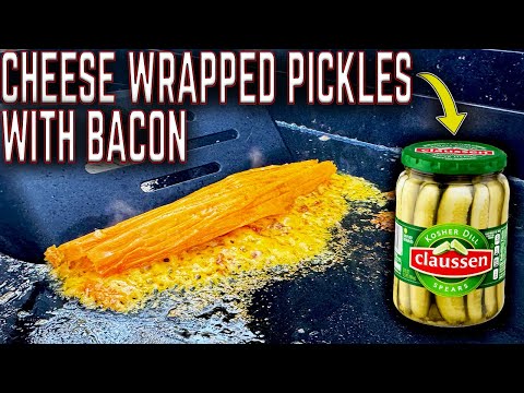 THE MOST FUN WE'VE HAD COOKING ON THE GRIDDLE! FRIED CHEESY BACON AND PICKLE SPEARS   SO EASY!