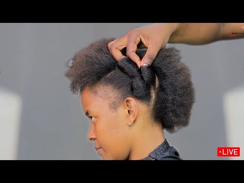 Trying The Final Method For The Short 4C Natural HairStyling || Quick & Easy Tutorial.