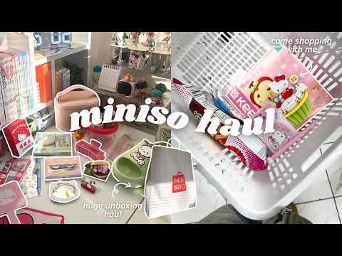 HUGE miniso haul + unboxing 🛒: blind boxes, stationery items, beauty, etc.