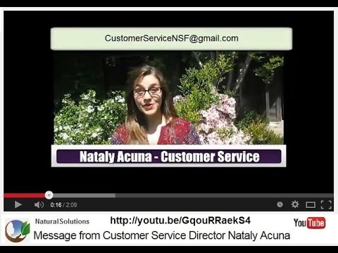 Message from Customer Service Director Nataly Acuna