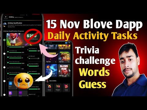 15 Nov Blove Dapp Trivia challenge & words guess combo | BLove  Daily Activity Today, crypto mining