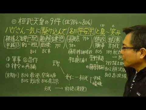 語呂合わせ日本史〈ゴロテマ〉10（古代9(基本6)桓武天皇の9件)改