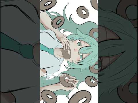 【ドーナツホールミク描いた】#illustration #メイキング #art #timelapse #イラストメイキング #初音ミク #ドーナツホール