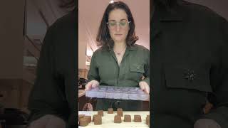 Unmoulding gianduja chocolates I made for a dinner party I was invited to