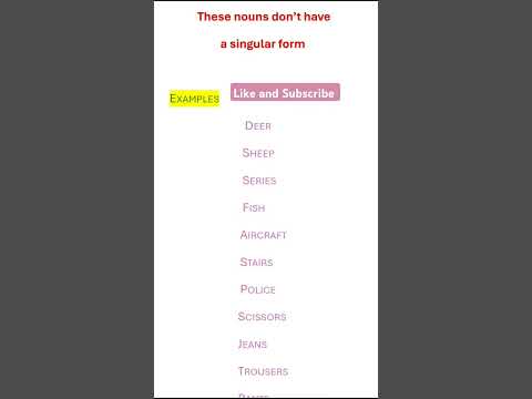 Irregular plural nouns #examples #english #shortsvideo