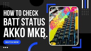 Akko 3068B plus How-To Check Battery Status #shorts #akko #howto #mechanicalkeyboard