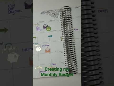 Creating my Monthly Budget in my Erin Condren Planner