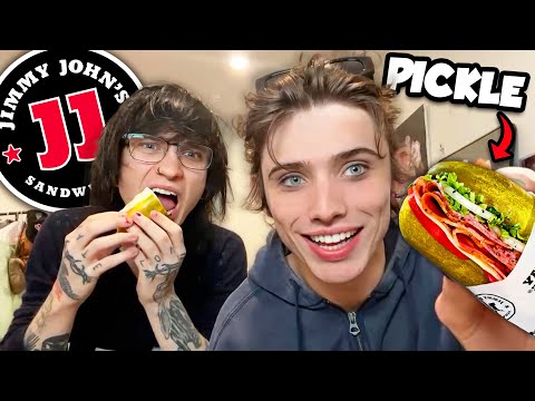 Trying Jimmy John’s Pickle sandwich with @carrington69