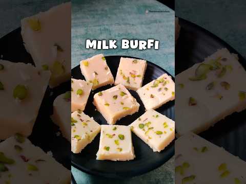 Instant Milk Burfi Recipe | Halwai Style | Milk Powder Barfi | Barfi Recipe #recipe #shorts #barfi