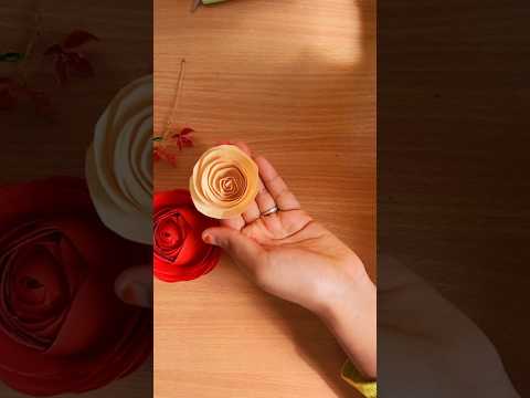 diy paper flower#diy#paperrose#5minutecrafts #youtubeshorts #papercraft#origamicraft