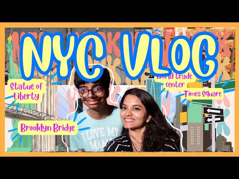 NYC VLOG: running in Brooklyn Bridge, posing near WTC, visiting Times Square & Statue of Liberty 🗽🌆