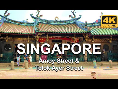 Singapore's Chinese Heritage | Telok Ayer and Amoy Street | 4K UHD Walking Tour