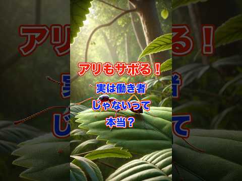 アリもサボる！実は働き者じゃないって本当？