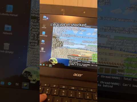 2017 chromebook vs minecraft #tech #techtok #gaming #minecraft #linux