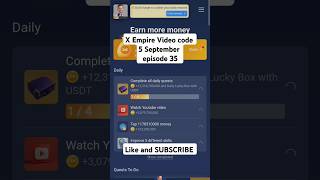 X Empire video code today 5 September episode 35| Musk Empire video code today