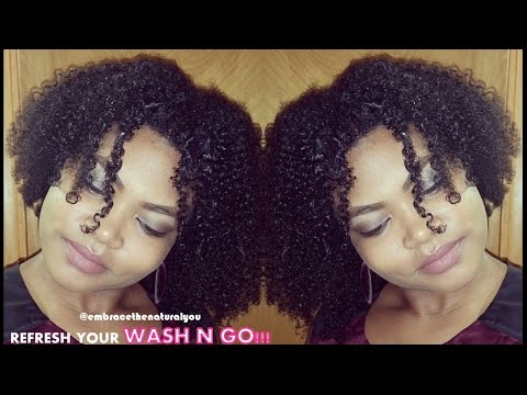 Quick Refresh of a Wash N Go on Dry Natural Hair