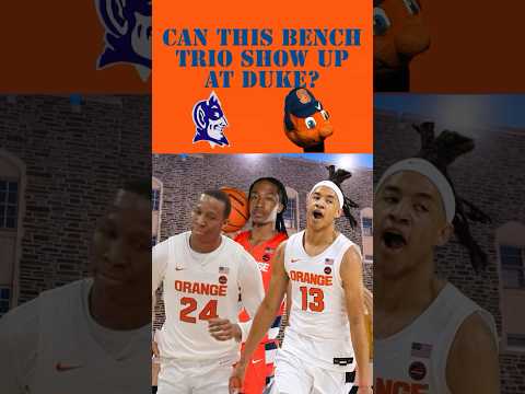 @SyracuseOrange Bench..Can they step up vs @DukeMBB