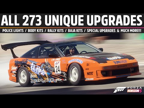 Forza Horizon 5 - ALL 273 UNIQUE UPGRADES FOUND IN FORZA HORIZON 5!!!