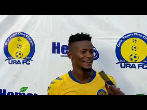 URA FC Head Coach Sam Timbe, midfielders Saidi Kyeyune and Joshua Lubwama after victory over Wakiso