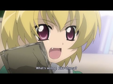 Rika beats Satoko with a chair - Higurashi Rei