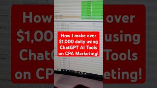 How I make over $1,000 daily using ChatGPT AI Tools on CPA Marketing all passive income