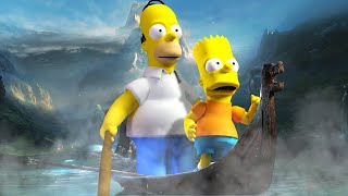 God of War but it's The Simpsons