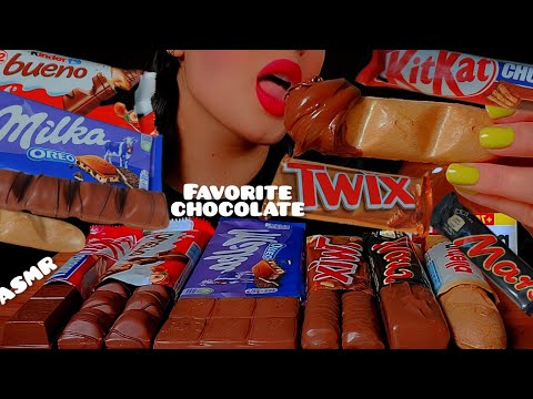 🍫asmr chocolate bars with Nutella and milk 👅Nutella B-ready |Mars |kinderbueno |KITKAT |TWiX|MILKA🍫🐾