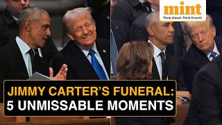 Trump & Obama Share A Laugh | Kamala Harris 'Annoyed'? | WATCH 5 Key Moments From Carter's Funeral