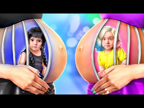 Wednesday Addams and Enid Have CHILDREN!  Funny Pregnancy hacks & More