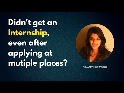 Law Students must follow this advice, after applying for an internship