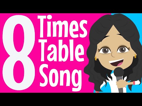 Eight Times Table | Eight Times Table Song | Multiplication Song | Maths Song | 8 | Times Tables