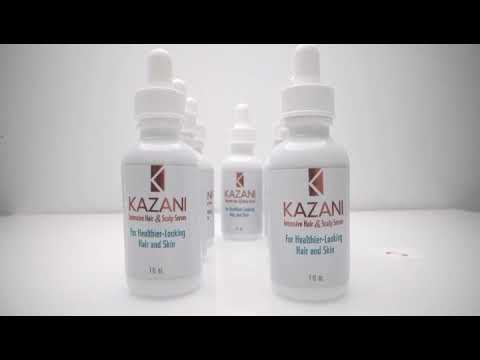 Applying Kazani Intensive Hair and Scalp Serum