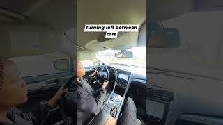 How well are you at turning left between cars? #teendriver #blackbusinessowner #studentdriver #detro