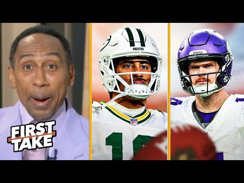 FIRST TAKE | Stephen A. predictions for Packers vs Vikings: Jordan Love will outplay Sam Darnold