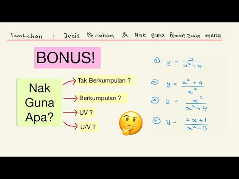 Pembezaan : BONUS! Tips Untuk Tentukan Nak Pakai Pembezaan Mana Bila Diberi Soalan Pecahan