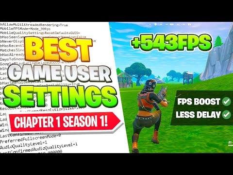 The BEST Game User Settings in Fortnite Chapter 1 Season 1! (FPS BOOST & 0 DELAY)