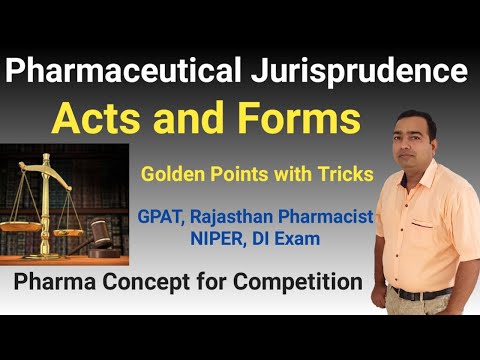 Pharmaceutical act and Forms | GPAT Exam | Pharmacist Exam | NIPER Exam | Drug Inspector Exam