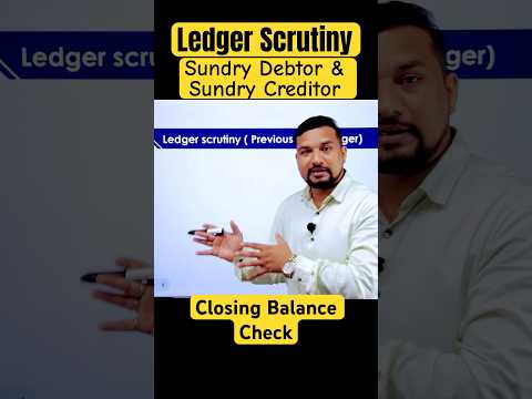 Ledger Scrutiny #incometaxreturn #taxaudit #audit #gst #tds #itr #return #ytshort #yt