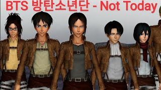 [MMD K-pop] If Shingeki No Kyojin season 2 opening with BTS 방탄소년단 - Not Today [620 subs+]