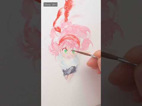 Anime Watercolor Painting | Anya Forger Spy x Family | #shorts