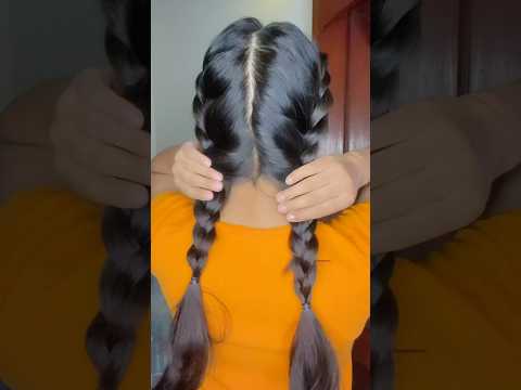 Twisted two side braid hairstyle for school girls ￼￼#school #hairtutorial #hairstyles