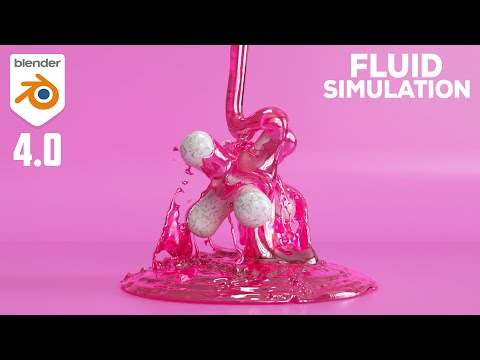 Sticky Liquid Fluid Simulation Blender 4.0 | Blender Water Simulation