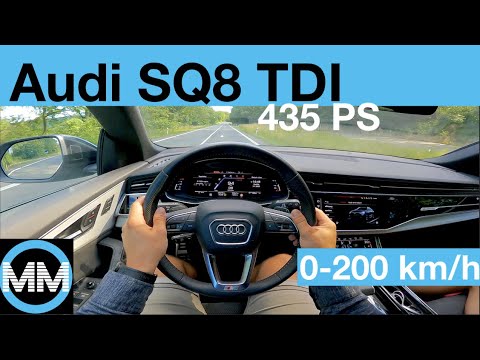 Audi SQ8 TDI 435 PS POV Test Drive + Acceleration 0-200 km/h