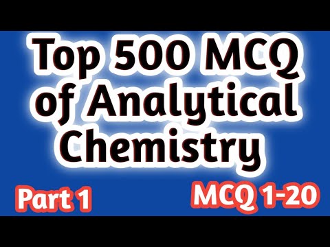 Top 500 MCQ of Analytical Chemistry#rrb pharmacist exam#fdamaharastrapharmacistexam#pharmamcq