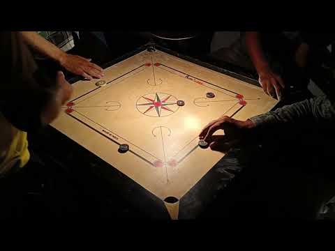 BEST CARROM SUSPENSE NO HAND GAME#carromboard#finishboard